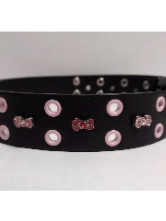 Hello Kitty bow bling Black and Pink Embellished Belt - Picture 2 of 5